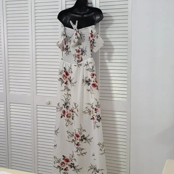 NEW XL Floral Off the Shoulder Maxi Dress - Picture 6 of 15